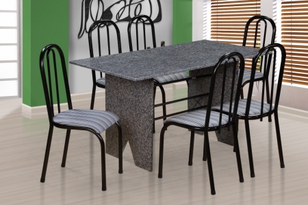 Conjunto Jantar / conjunto mesa cadeira cozinha / Conjunto de Mesa Berlim e  Cadeira Madri